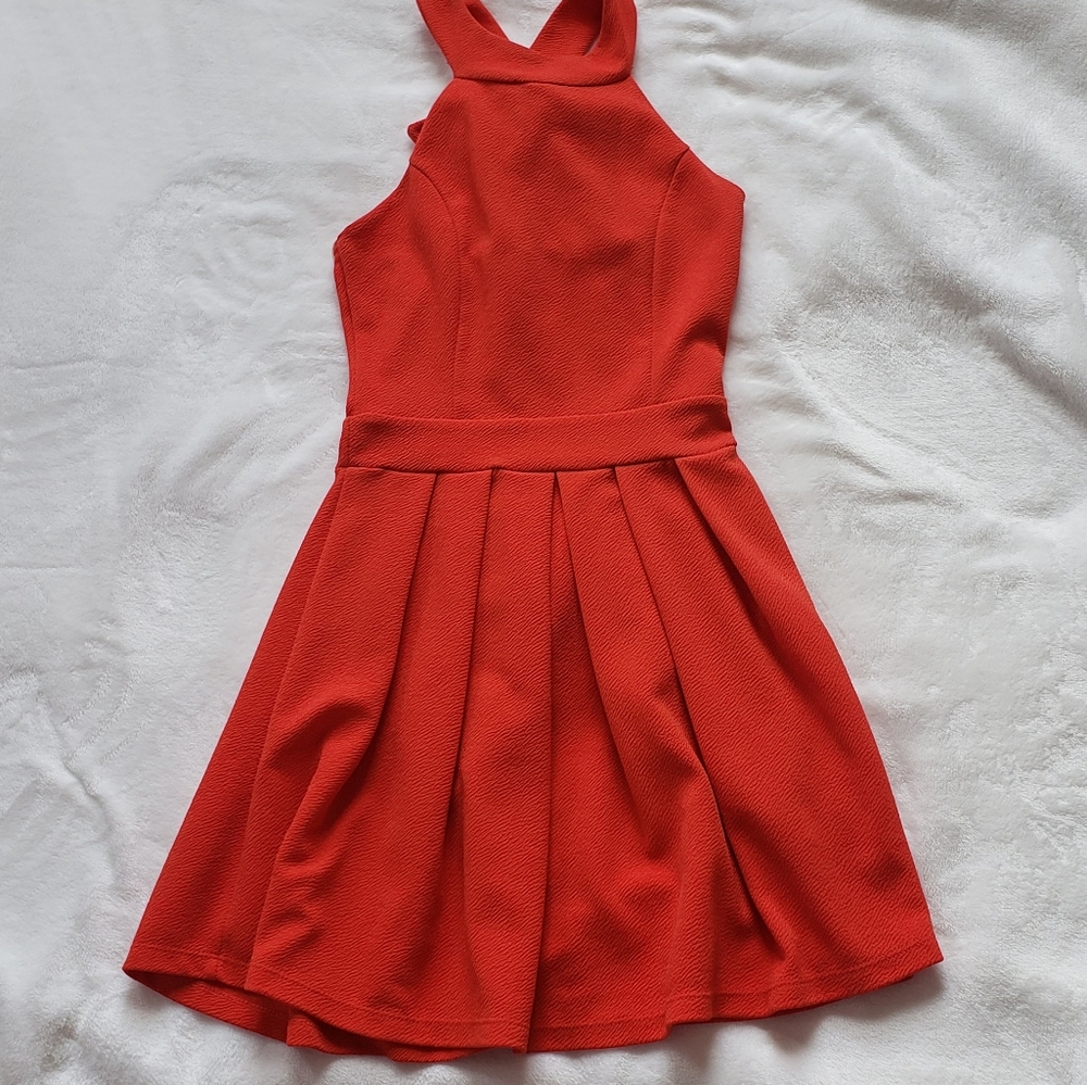 JUST ME Red Flare/ Skater Dress Size Small
